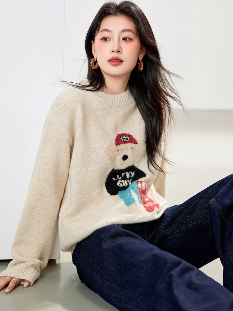 Осень-зима 202, жаккардовый вязаный пуловер, свитер, женский корейский модный повседневный свободный пуловер с круглым вырезом и длинными рукавами, топы, джемперы
Осень-зима 202, жаккардовый вязаный пуловер, свитер, женский корейский модный повседневный свободный пуловер с круглым вырезом и длинными рукавами, топы, джемперы