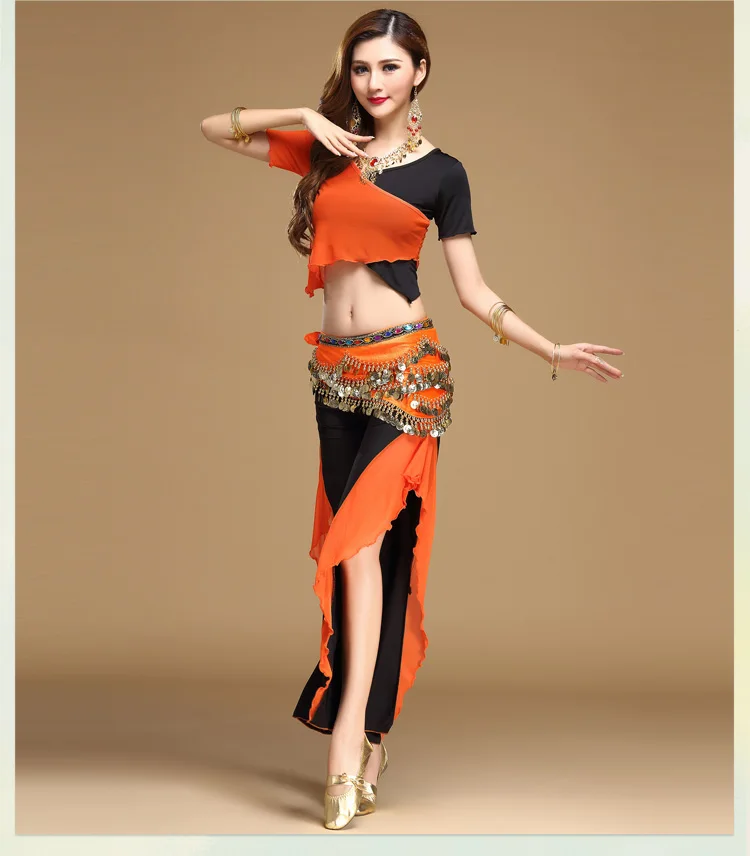 Quality Belly Dance Costume Bellydance Pratice Clothing Indian Set Gauze Cloth Pants Color Block Set 8 Colors Top&Pants&Belt
Quality Belly Dance Costume Bellydance Pratice Clothing Indian Set Gauze Cloth Pants Color Block Set 8 Colors Top&Pants&Belt