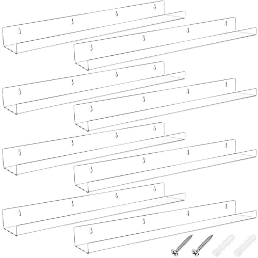 8 Pcs 24 Inch Clear Acrylic Floating Shelves Wall Mounted Invisible Storage Ledge for Book Makeup Spice Picture Toy Display in
8 Pcs 24 Inch Clear Acrylic Floating Shelves Wall Mounted Invisible Storage Ledge for Book Makeup Spice Picture Toy Display in