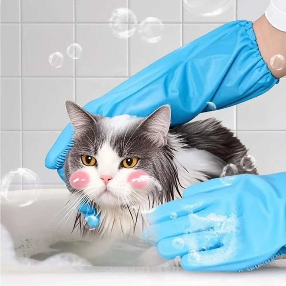 Мягкие силиконовые перчатки для ухода за животными, удлиненные, защита от укусов, для мытья собак и кошек, массажные перчатки для купания и чистки
Мягкие силиконовые перчатки для ухода за животными, удлиненные, защита от укусов, для мытья собак и кошек, массажные перчатки для купания и чистки
