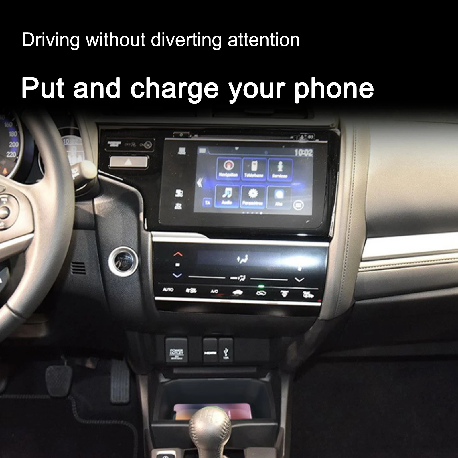 2Din for Honda FIT JAZZ 2016-2019 Car Wireless Mobile Phone Charger Center Console Storage 18W iphone fast charge plate holder
2Din for Honda FIT JAZZ 2016-2019 Car Wireless Mobile Phone Charger Center Console Storage 18W iphone fast charge plate holder