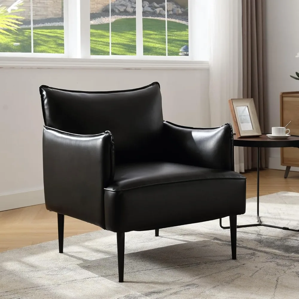 Leather Chair Modern Upholstered Armchair Accent Chair with Armrest Small Reading Chair for Bedroom Comfy Living
Leather Chair Modern Upholstered Armchair Accent Chair with Armrest Small Reading Chair for Bedroom Comfy Living