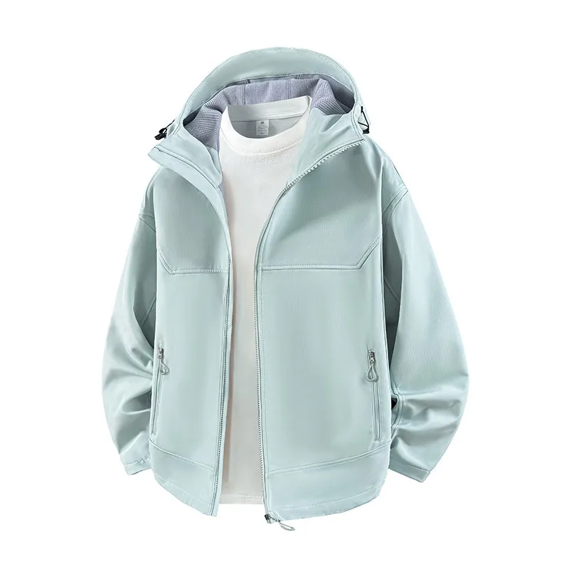 Mens Soft Shell Jacket Spring Autumn Outdoor Windproof Casual Hooded Work Coat Streetwear Fashion
Mens Soft Shell Jacket Spring Autumn Outdoor Windproof Casual Hooded Work Coat Streetwear Fashion