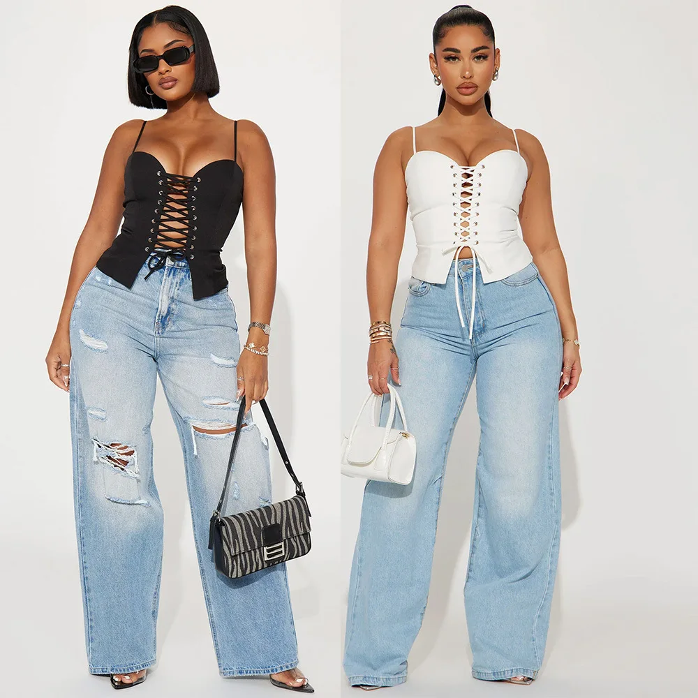 Summer popular tube top sexy suspender halter strap short women's PU small vest slim temperament clothing dance costume
Summer popular tube top sexy suspender halter strap short women's PU small vest slim temperament clothing dance costume