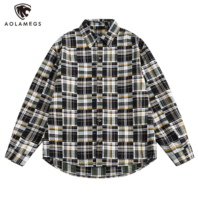 Men Shirts Colorblock Plaid Cotton Long-sleeved Blouse Casual Loose Daily Top Classic Versatile Vintage Streetwear Spring Unisex
Men Shirts Colorblock Plaid Cotton Long-sleeved Blouse Casual Loose Daily Top Classic Versatile Vintage Streetwear Spring Unisex