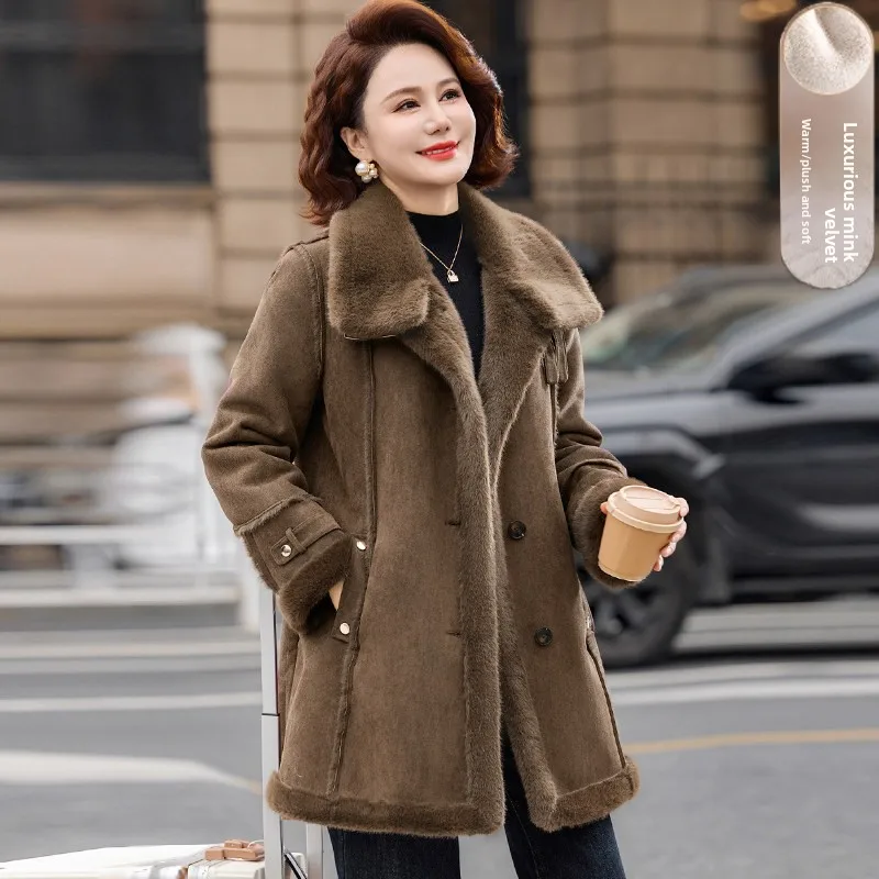 Утепленное пальто из искусственного меха средней длины с отделкой из оленьей кожи, теплое повседневное женское пальто для женщин среднего и старшего возраста
Утепленное пальто из искусственного меха средней длины с отделкой из оленьей кожи, теплое повседневное женское пальто для женщин среднего и старшего возраста