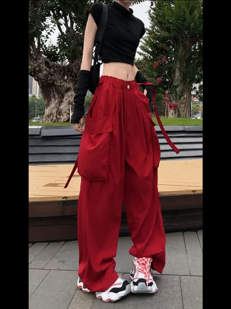 Slim Fit Cargo Pants for Women with Big kets Loose High Waist Long Trousers Casual Pure Color Summer New Arrival
Slim Fit Cargo Pants for Women with Big kets Loose High Waist Long Trousers Casual Pure Color Summer New Arrival