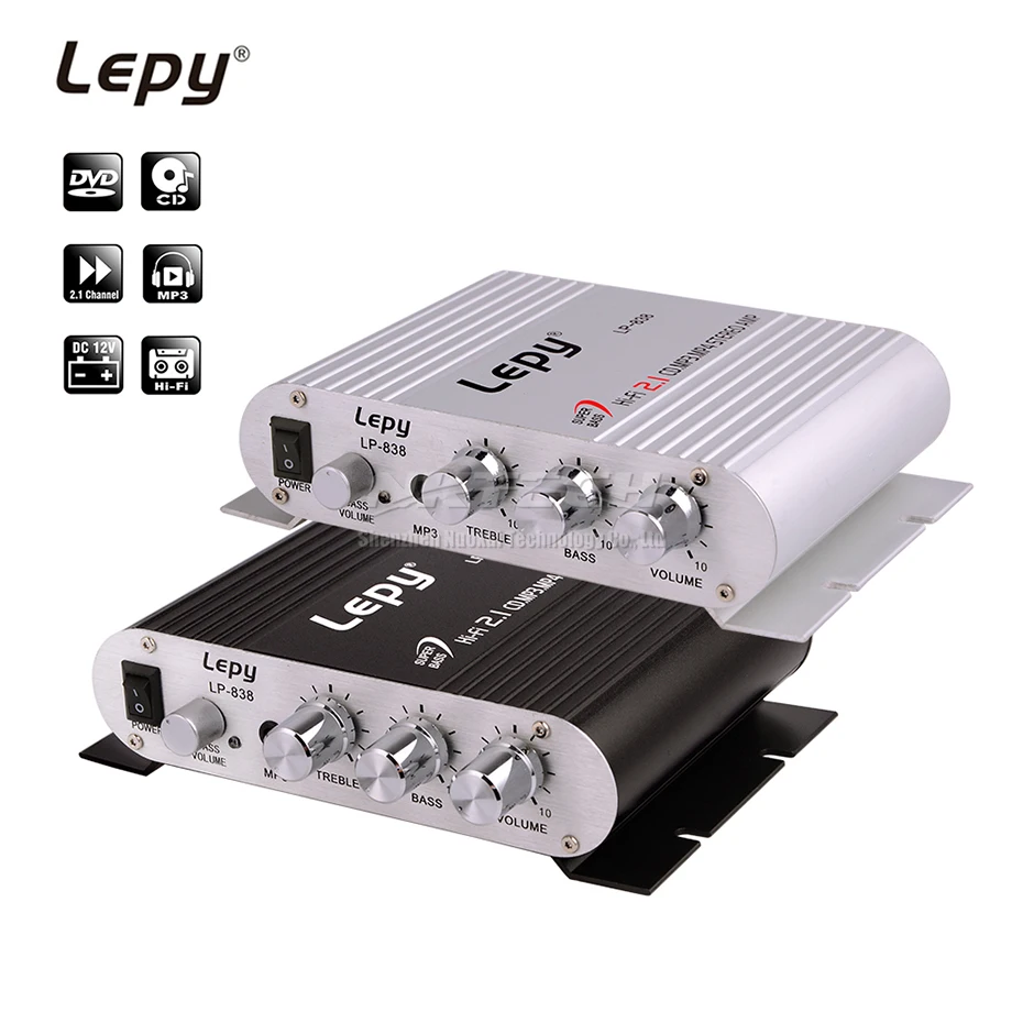 Миниатюрный цифровой автомобильный усилитель мощности LP-838 Lepy, 2,1 канала, 20 Вт, 2x15 Вт, Hi-Fi, MP3, MP4, стереоусилитель, DVD, мотоцикл, домашний басовый аудиоплеер
Миниатюрный цифровой автомобильный усилитель мощности LP-838 Lepy, 2,1 канала, 20 Вт, 2x15 Вт, Hi-Fi, MP3, MP4, стереоусилитель, DVD, мотоцикл, домашний басовый аудиоплеер