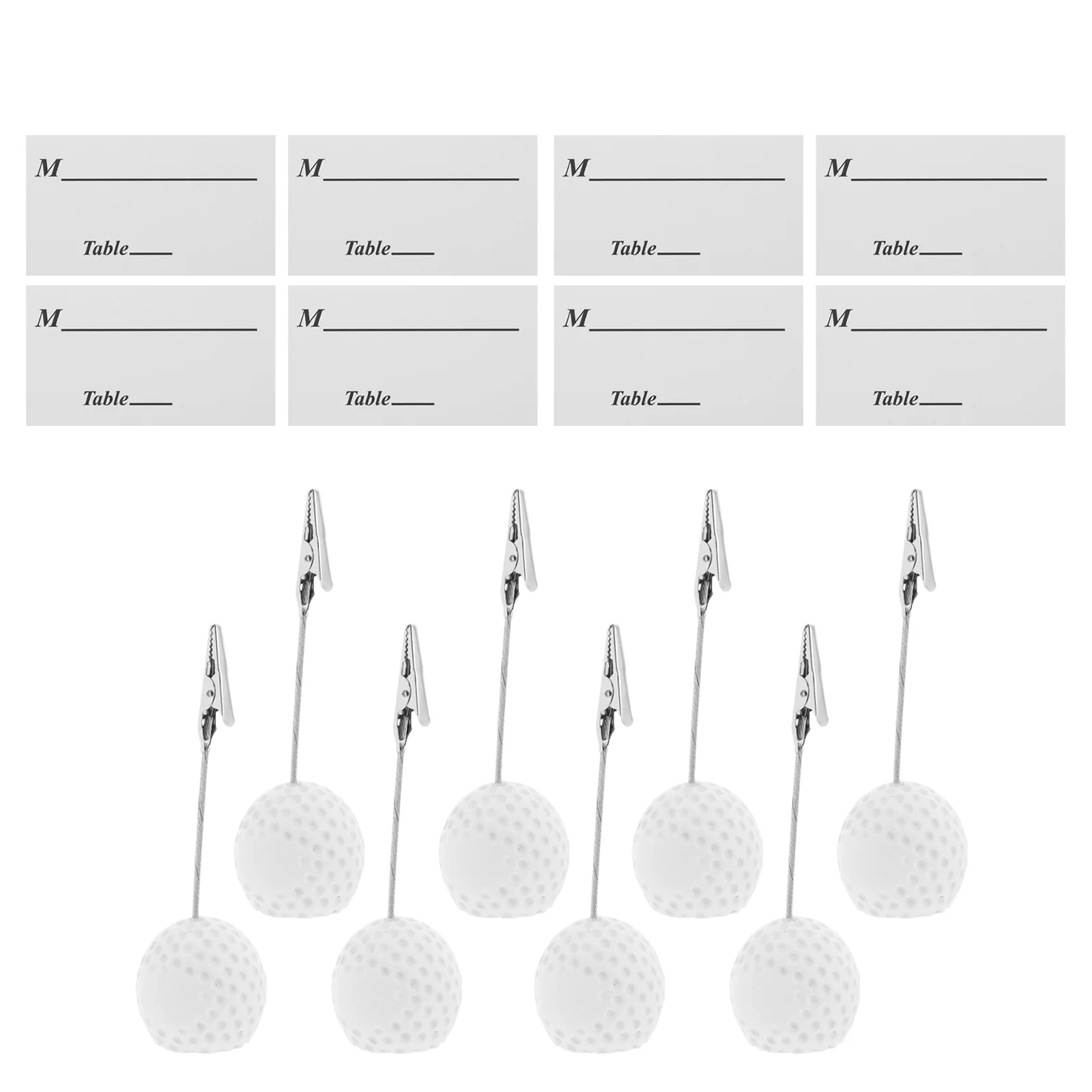 8 Pcs Business Card Holder for Desk Golf Cards Clips Paper Holders Ball Place Picture Stands White
8 Pcs Business Card Holder for Desk Golf Cards Clips Paper Holders Ball Place Picture Stands White