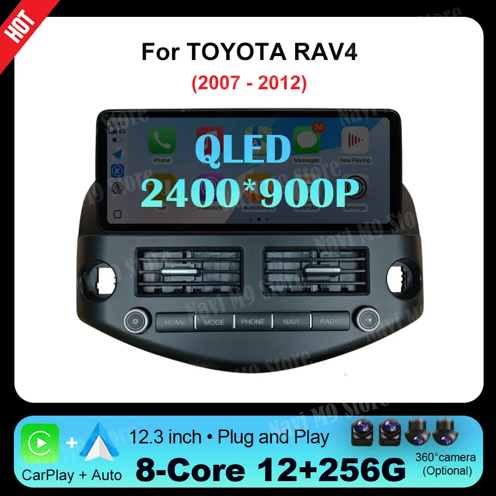 QLED Screen Wireless CarPlay Android 14 For TOYOTA RAV4 2007-2012 Multimedia Display Touch Screen auto Head Unit Navigation GPS
QLED Screen Wireless CarPlay Android 14 For TOYOTA RAV4 2007-2012 Multimedia Display Touch Screen auto Head Unit Navigation GPS