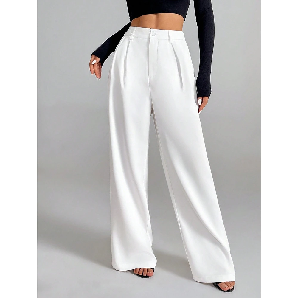 Casual Loose Long Pants for Women High Waist Wide Leg Drapey Versatile Comfortable Workwear Trousers Spring Season Polyester
Casual Loose Long Pants for Women High Waist Wide Leg Drapey Versatile Comfortable Workwear Trousers Spring Season Polyester