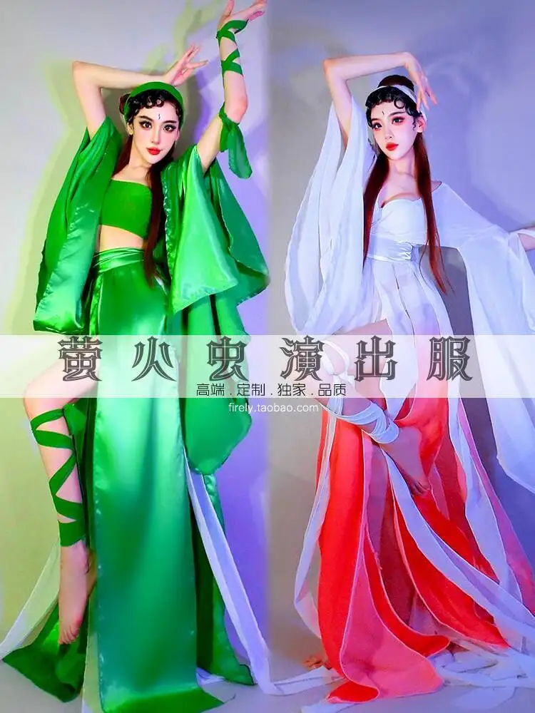NightBar Performance Costume Green Snake White Snake Sexy Chinese Style White Lady Chinese Ancient Style Dance Costume
NightBar Performance Costume Green Snake White Snake Sexy Chinese Style White Lady Chinese Ancient Style Dance Costume