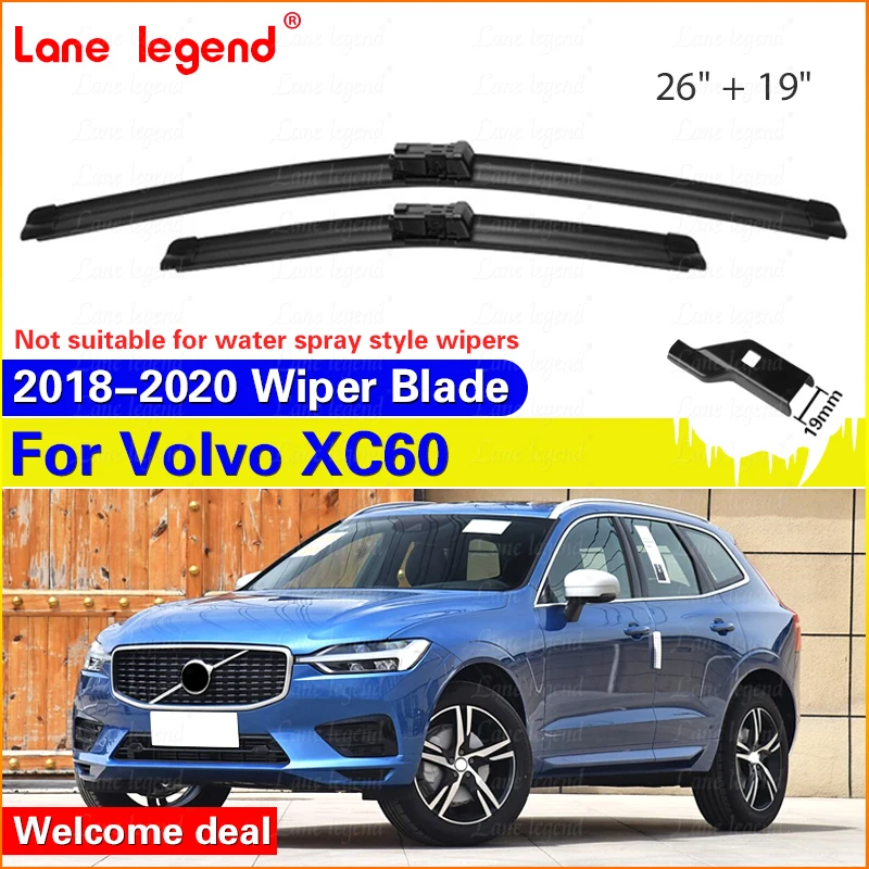 2x For VOLVO XC60 2018-2020 MK2 Front Wiper Blades Brushes Window Windshield Windscreen Cleaning Auto Accessories 26"+19"
2x For VOLVO XC60 2018-2020 MK2 Front Wiper Blades Brushes Window Windshield Windscreen Cleaning Auto Accessories 26"+19"