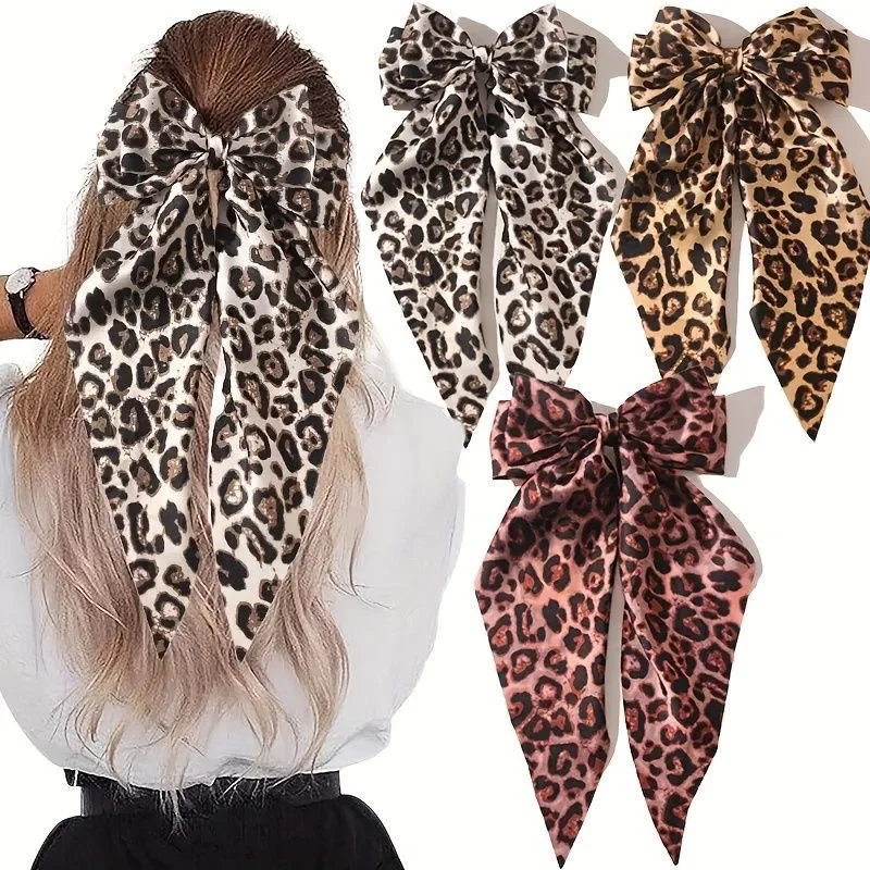 High-end big ticket European American leopard print bow printing streamer spring clip hair accessories ponytail clip hairpin
High-end big ticket European American leopard print bow printing streamer spring clip hair accessories ponytail clip hairpin