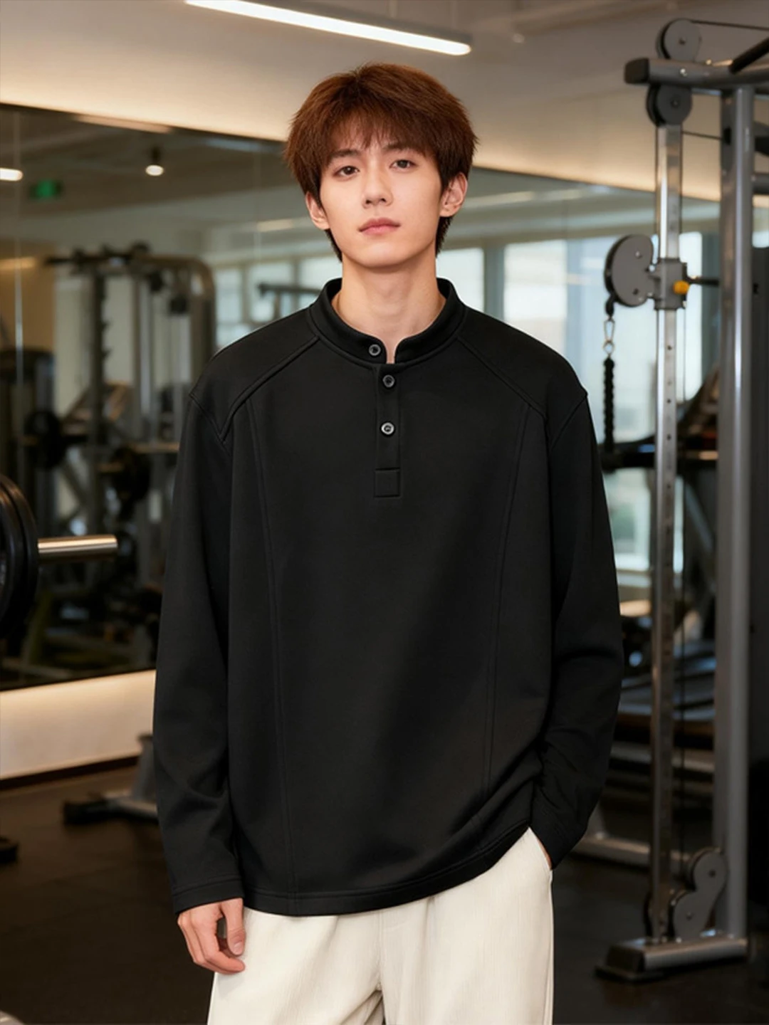 American Sle Deconstructed oulder Henry Collar Sweatirt Men's Long Sve Slim Fit irt Spring New Sle T-irt
American Sle Deconstructed oulder Henry Collar Sweatirt Men's Long Sve Slim Fit irt Spring New Sle T-irt