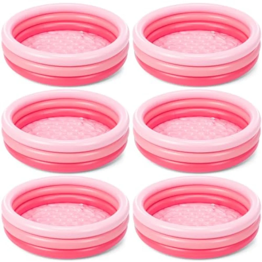 6 Pack Inflatable Kiddie Pool for Toddlers 34"x10" Pink Blow up Swimming Pool Small 3 Rings Round Baby Pools for Indoor Outdoor
6 Pack Inflatable Kiddie Pool for Toddlers 34"x10" Pink Blow up Swimming Pool Small 3 Rings Round Baby Pools for Indoor Outdoor