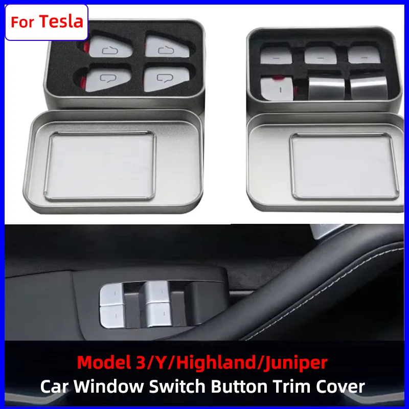 4/7pcs Trim Window Switch Button Cover for Tesla Model 3/Y/ Highland/Juniper 2025 -2017 Window Lift Button Patch Car Accessories
4/7pcs Trim Window Switch Button Cover for Tesla Model 3/Y/ Highland/Juniper 2025 -2017 Window Lift Button Patch Car Accessories
