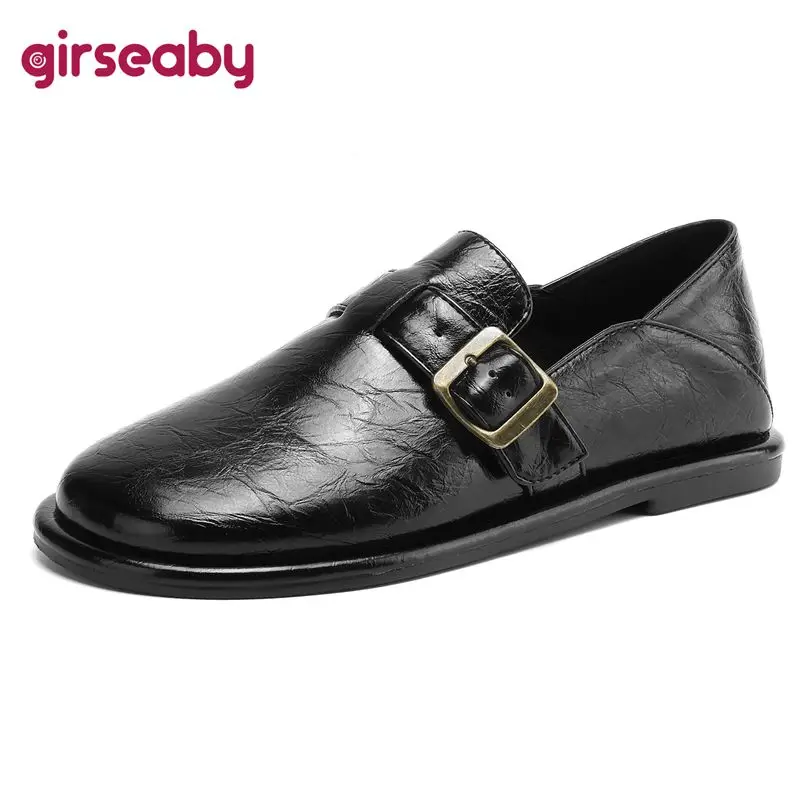 Girseaby 2025 New Design Fashion Flats for Women Round Toe Slip On Loafers Belt Buckle Plus Size 41 42 43 Leisure Daily Shoes
Girseaby 2025 New Design Fashion Flats for Women Round Toe Slip On Loafers Belt Buckle Plus Size 41 42 43 Leisure Daily Shoes