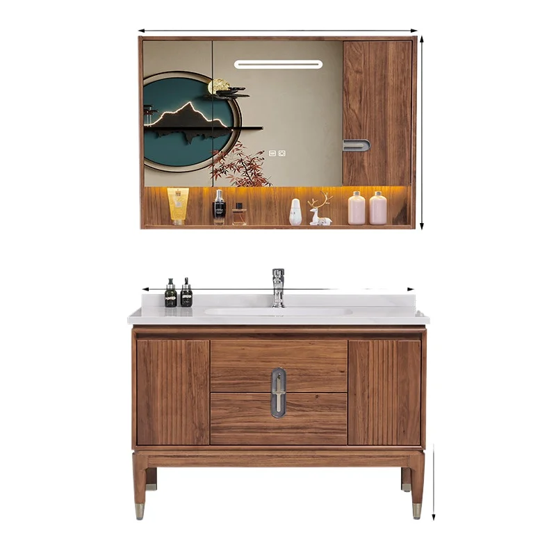 Floor-to-ceiling bathroom cabinet Ceramic integrated basin Washbasin cabinet Solid wood Chinese washstand Bathroom cabinet
Floor-to-ceiling bathroom cabinet Ceramic integrated basin Washbasin cabinet Solid wood Chinese washstand Bathroom cabinet