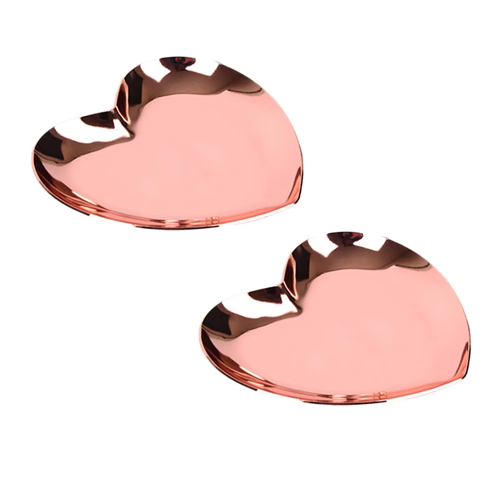 2pcs Heart Jewelry Earrings Storage Ornament Tray Stainless Steel Trinket Dish For Earrings Rings Storage Display Plate Rose
2pcs Heart Jewelry Earrings Storage Ornament Tray Stainless Steel Trinket Dish For Earrings Rings Storage Display Plate Rose