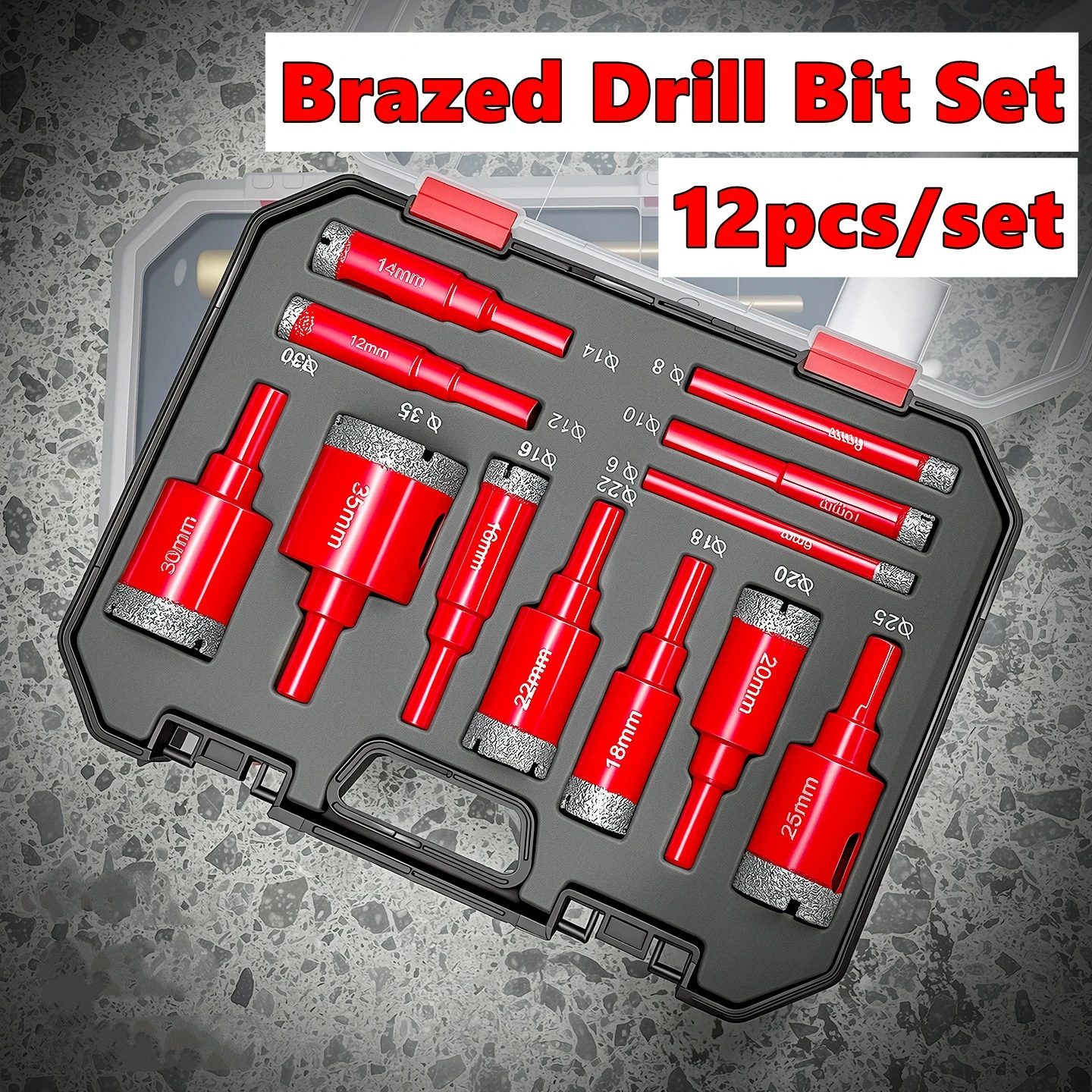 12pcs Diamond Drill Bit Set for Glass, Marble & Stone - 6-35mm Hole Saw Kit with Hand Tools, Granite, Tile, Ceramic
12pcs Diamond Drill Bit Set for Glass, Marble & Stone - 6-35mm Hole Saw Kit with Hand Tools, Granite, Tile, Ceramic