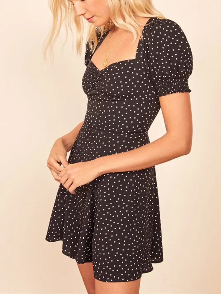 Flowers Print Women Mini Dress Pleated Square Collar Female Puff Sleeve Short Robes A-line Dresses
Flowers Print Women Mini Dress Pleated Square Collar Female Puff Sleeve Short Robes A-line Dresses