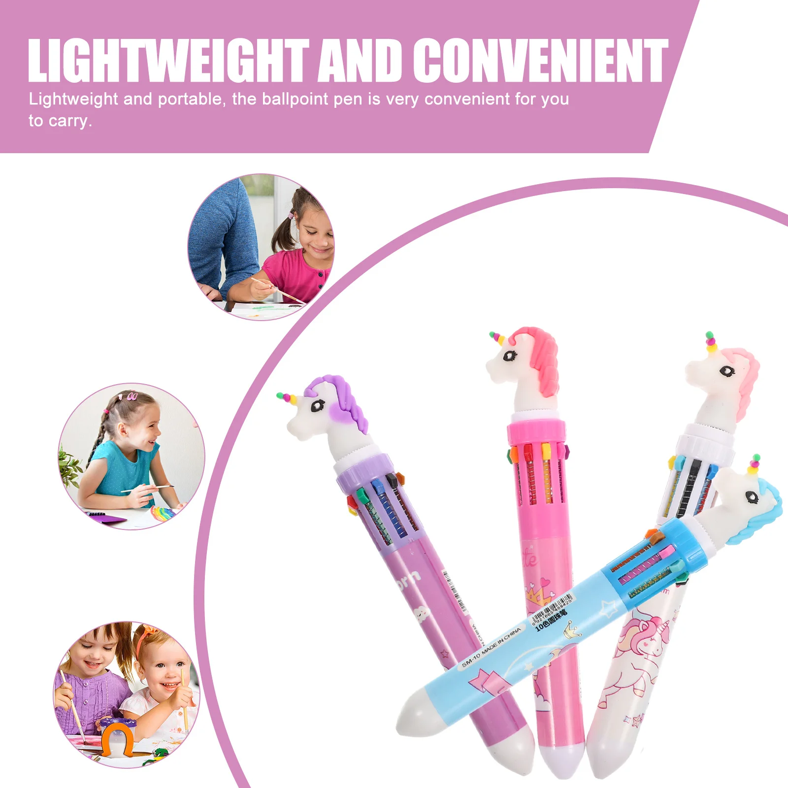 4Pcs Multicolor Ballpoint Pens Cute ABS Material Supplies School Writing Pen Portable Lightweight Daily Use Drawing
4Pcs Multicolor Ballpoint Pens Cute ABS Material Supplies School Writing Pen Portable Lightweight Daily Use Drawing