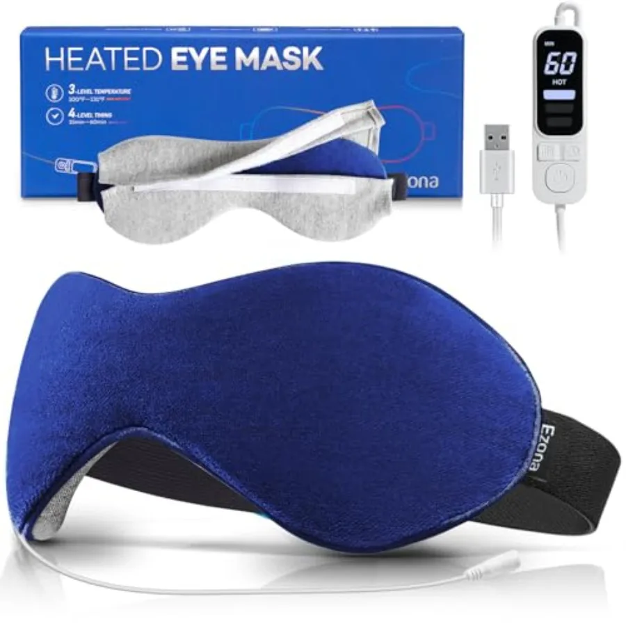 Ezona Heated Eye Mask, Warm Eye Compress Mask for Dry Eyes, USB Electric Eye Heating Pad with Temperature and Timer Control, Dr
Ezona Heated Eye Mask, Warm Eye Compress Mask for Dry Eyes, USB Electric Eye Heating Pad with Temperature and Timer Control, Dr