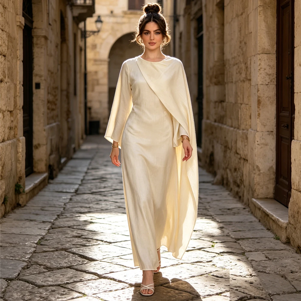 Muslim Women Evening Party Dress Cape Cloak Abaya Dubai Kaftan Djellaba Islam Jalabiya Caftan Marocain Femme Robe Gown Vestidos
Muslim Women Evening Party Dress Cape Cloak Abaya Dubai Kaftan Djellaba Islam Jalabiya Caftan Marocain Femme Robe Gown Vestidos