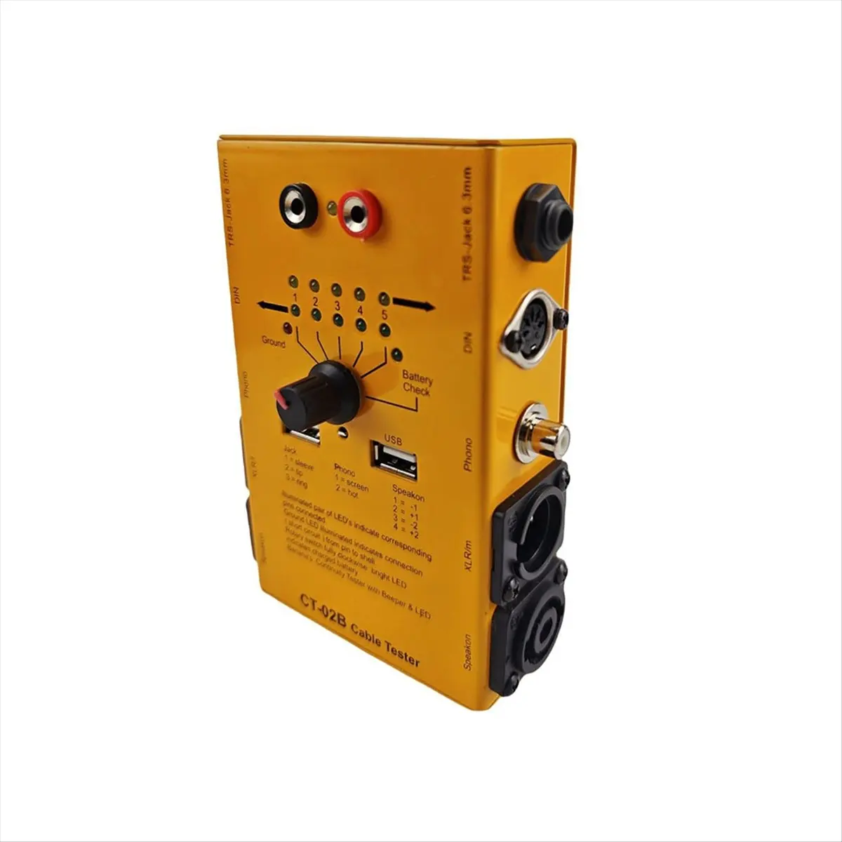 Punctual- CT-02B Multi-Purpose Audio Cable XLR Test Instrument Engineering Wiring Multifunctional Cable Tester Audio Side Line
Punctual- CT-02B Multi-Purpose Audio Cable XLR Test Instrument Engineering Wiring Multifunctional Cable Tester Audio Side Line