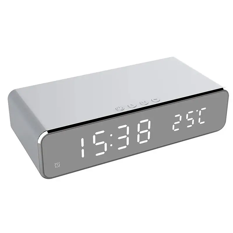 New Clock LED Alarm Electric With Mobile Phone Wireless Clock Thermometer Digital HD With Time Mirror Charger Clock Memory
New Clock LED Alarm Electric With Mobile Phone Wireless Clock Thermometer Digital HD With Time Mirror Charger Clock Memory