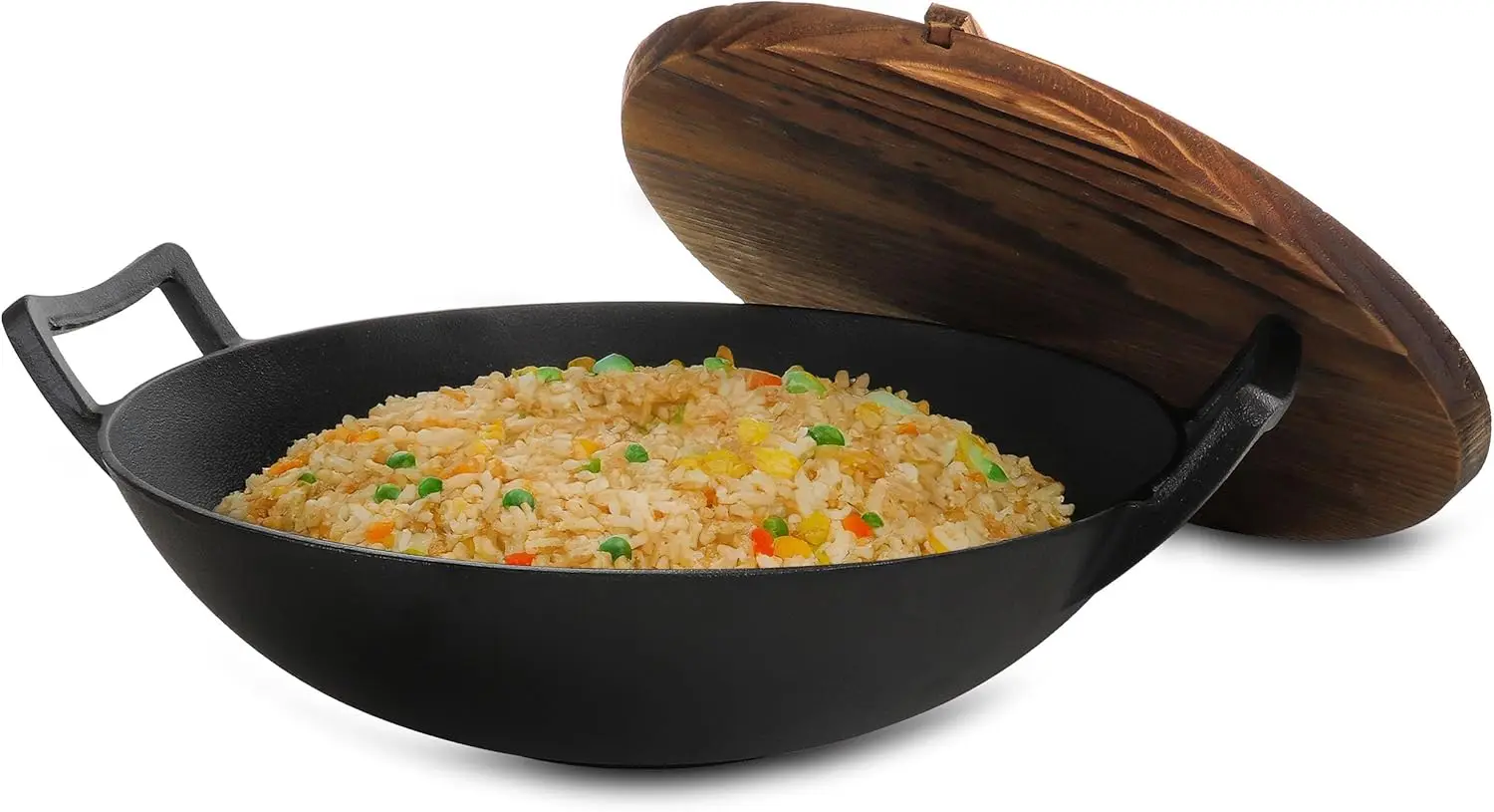 14 Inch Pre-Seasoned Cast Iron Wok with Lid for Stovetop Oven BBQ Campfire Cooking
14 Inch Pre-Seasoned Cast Iron Wok with Lid for Stovetop Oven BBQ Campfire Cooking