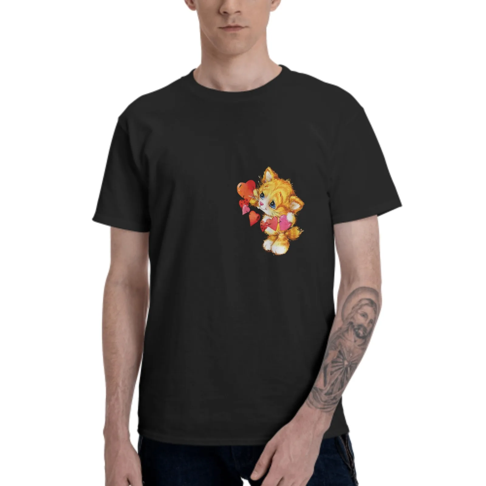 Cute Little Cat Summer Men's T-shirt Short Sleeved T-Shirt Streetwear Casual Fashion Men Tops For Leisure Sports Outdoor
Cute Little Cat Summer Men's T-shirt Short Sleeved T-Shirt Streetwear Casual Fashion Men Tops For Leisure Sports Outdoor
