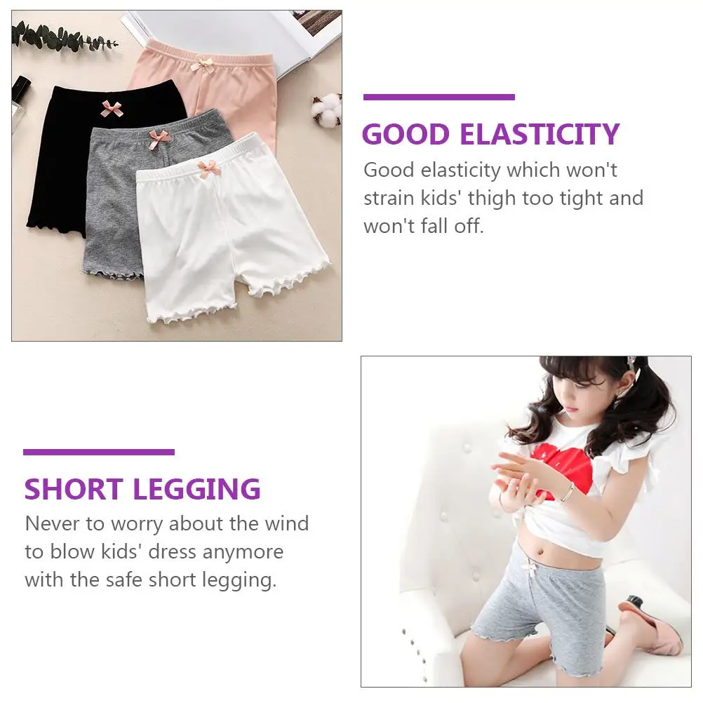 4 Pcs Short Leggings Kids Safety Pants for Girls Underskirt Short Leggings For Girls Black Durable Elastic Running Pants
4 Pcs Short Leggings Kids Safety Pants for Girls Underskirt Short Leggings For Girls Black Durable Elastic Running Pants