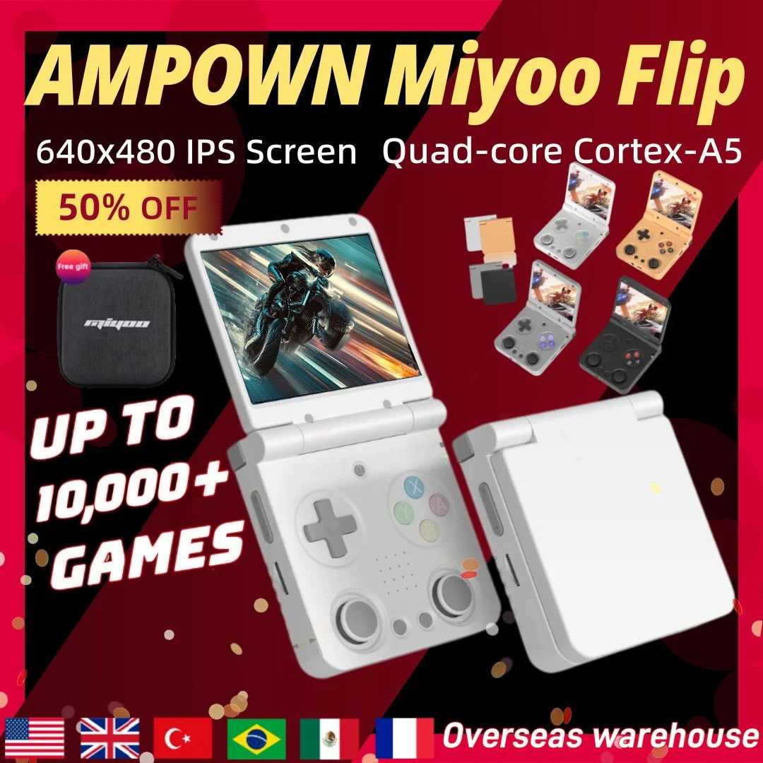 Miyoo Flip V2 Fold Handheld Game Players Consoles Portable Video Game 3.5'' IPS Retro Game Console Linux System Collapsible Gift
Miyoo Flip V2 Fold Handheld Game Players Consoles Portable Video Game 3.5'' IPS Retro Game Console Linux System Collapsible Gift