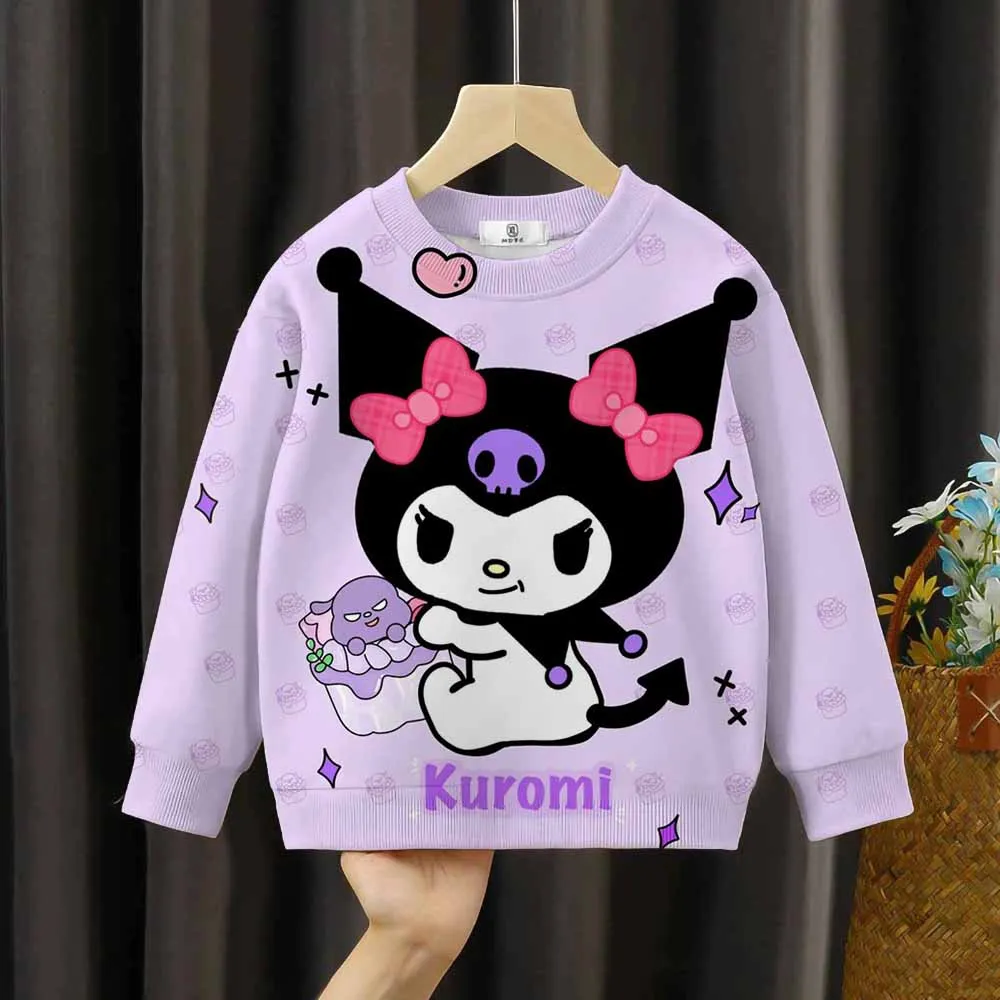Kawaii Hello Kitty Kuromi girls round neck Sweater, children's long-sleeved sweatshirt 
Kawaii Hello Kitty Kuromi girls round neck Sweater, children's long-sleeved sweatshirt