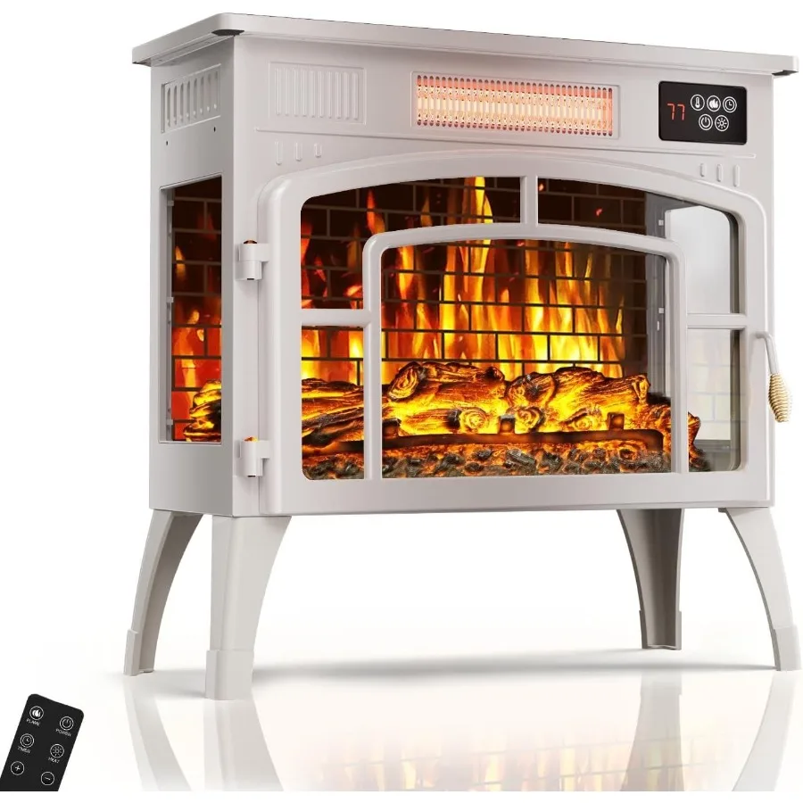 Freestanding Electric Fireplace Stove with Remote Control 1500W Infrared Fireplace Heater featuring 3D Flame Effect Thermostat
Freestanding Electric Fireplace Stove with Remote Control 1500W Infrared Fireplace Heater featuring 3D Flame Effect Thermostat
