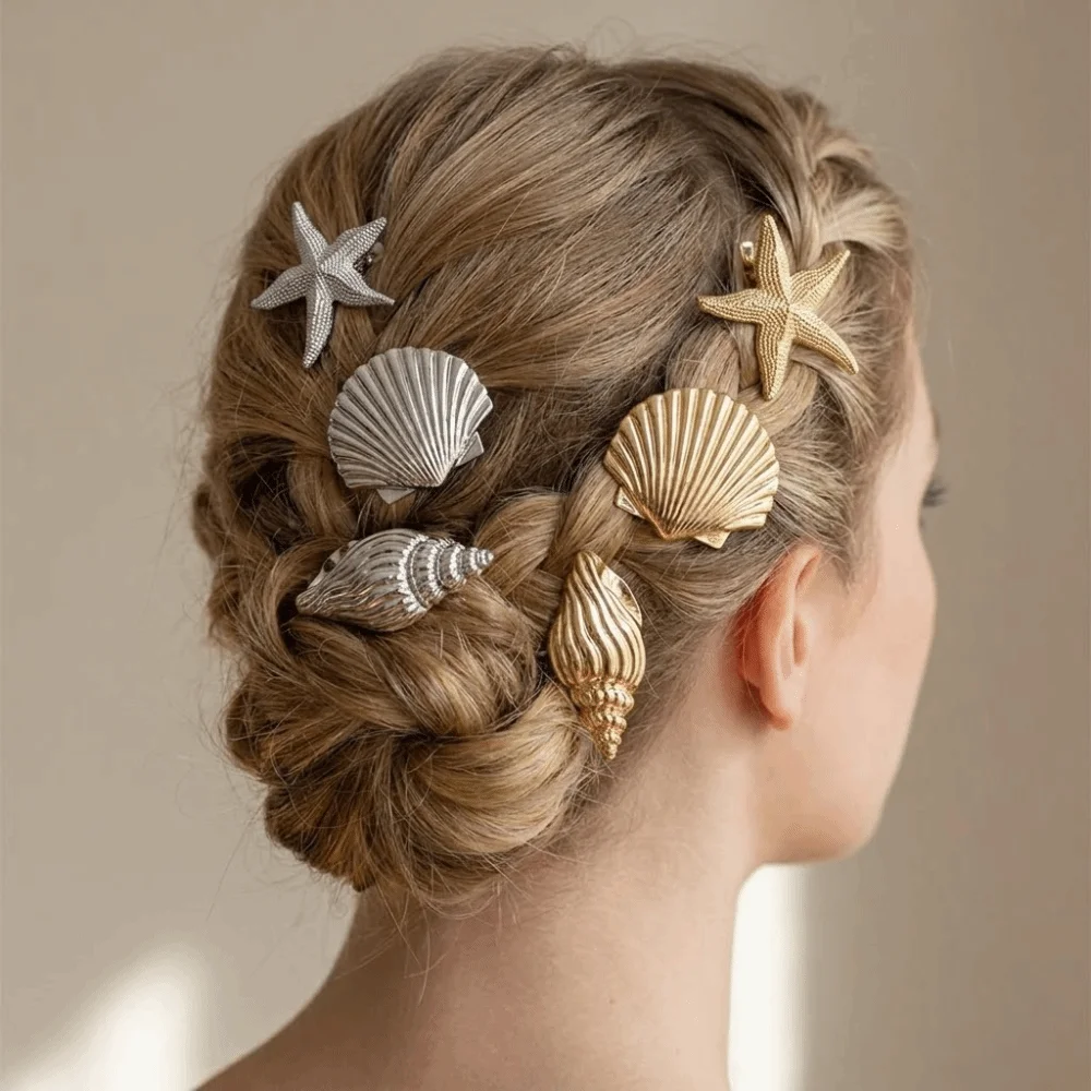 Golden Color Starfish Hair Clip Vacation Style Y2K Shell Hair Clip Fashionable Design Europe America Style Headwear Wedding
Golden Color Starfish Hair Clip Vacation Style Y2K Shell Hair Clip Fashionable Design Europe America Style Headwear Wedding