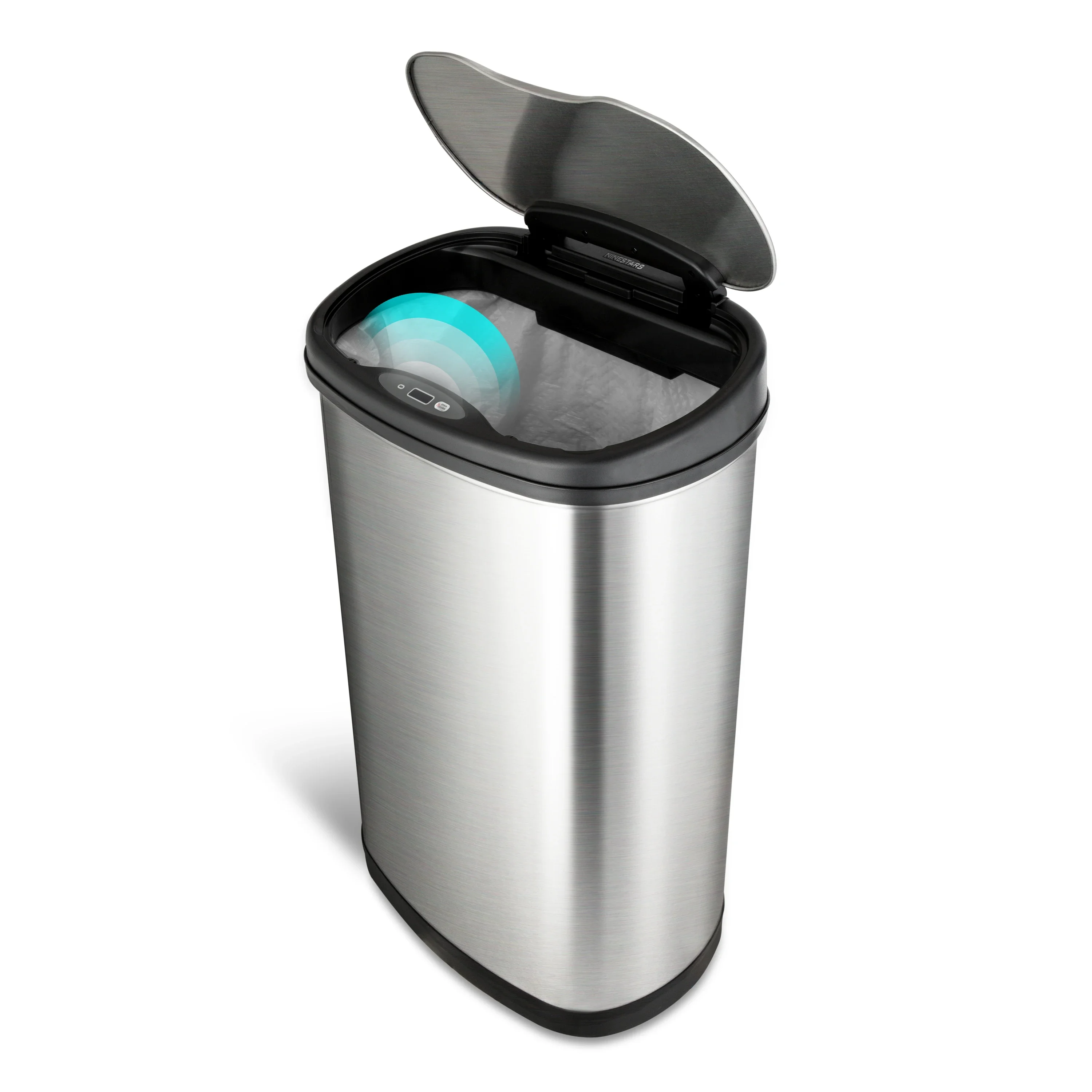 Automatic Kitchen Trash Can, 13 Gallon Stainless Steel, Motion Sensor Hands free Soft Close Lid Garbage Bin, Silver
Automatic Kitchen Trash Can, 13 Gallon Stainless Steel, Motion Sensor Hands free Soft Close Lid Garbage Bin, Silver