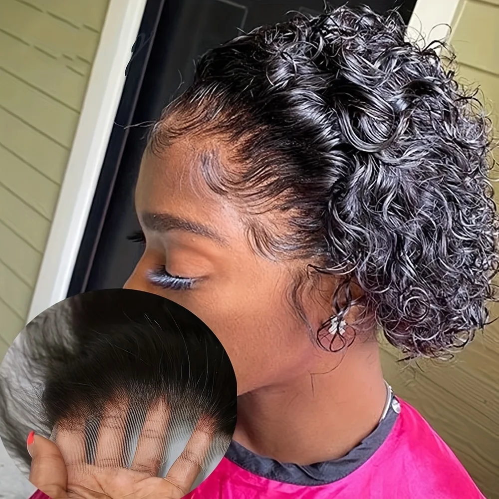 Human Hair Pixie Cut Wig with 13X1 T Part Lace Front Short Curly 150% Density Elegant Style for Women Daily Use
Human Hair Pixie Cut Wig with 13X1 T Part Lace Front Short Curly 150% Density Elegant Style for Women Daily Use