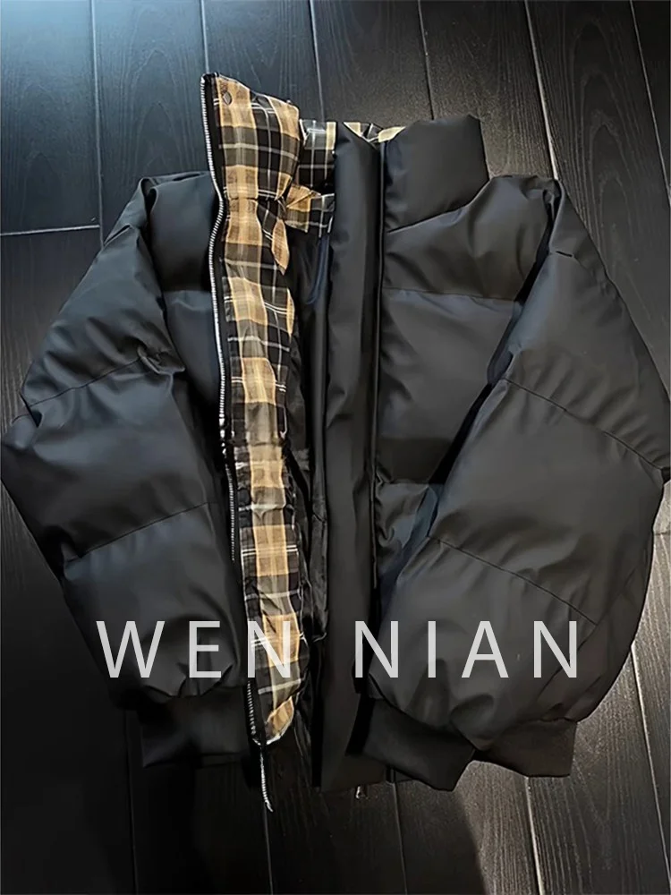 Мужская зимняя теплая куртка Wen Nian из искусственной кожи и хлопка с клетчатыми вставками, на молнии, с длинными рукавами, повседневная
Мужская зимняя теплая куртка Wen Nian из искусственной кожи и хлопка с клетчатыми вставками, на молнии, с длинными рукавами, повседневная