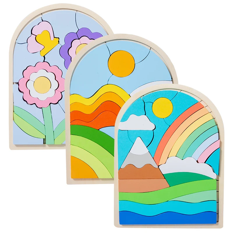 New Children Early Learning Creative Puzzles Toy Montessori Matching Puzzle Board Game Educational Wooden Rainbow Toys for Kids
New Children Early Learning Creative Puzzles Toy Montessori Matching Puzzle Board Game Educational Wooden Rainbow Toys for Kids