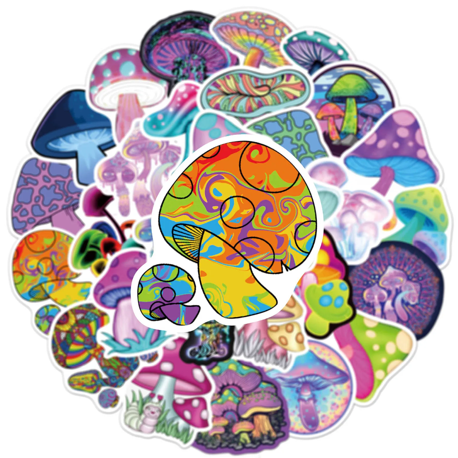 10/30/50PCS Fun Fantasy Mushroom Cool Personality Creative Doodle Stickers DIY Refrigerator Glasses Box Waterproof Decals Toy
10/30/50PCS Fun Fantasy Mushroom Cool Personality Creative Doodle Stickers DIY Refrigerator Glasses Box Waterproof Decals Toy