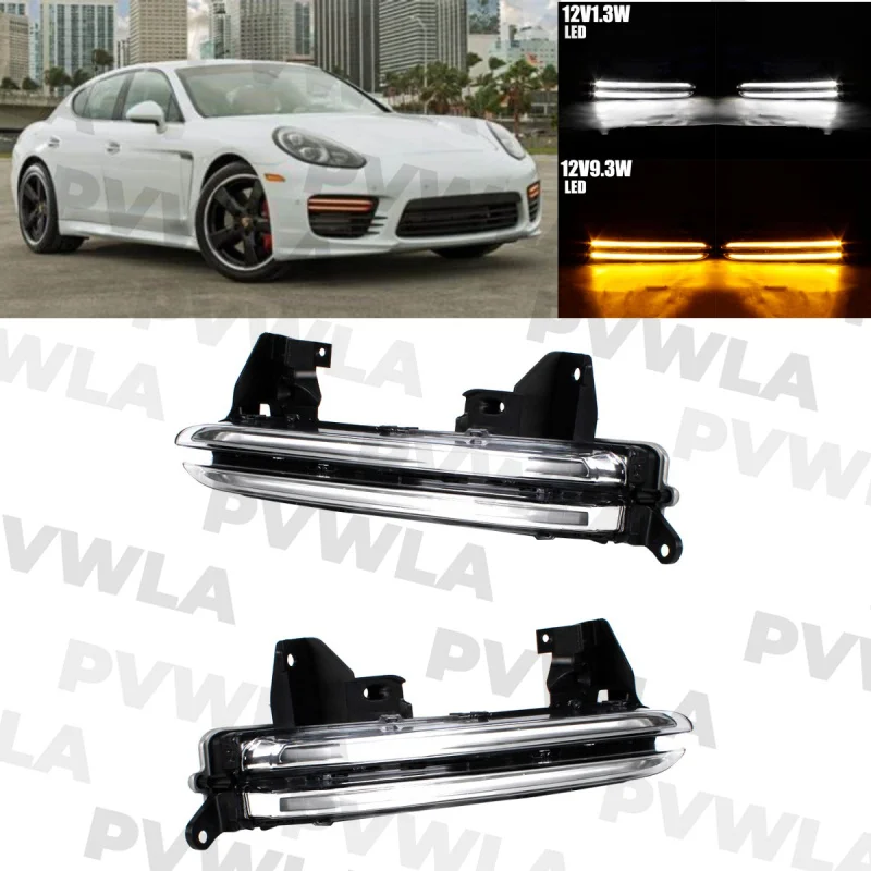 For Porsche Panamera GTS 2014 2015 2016 2017 97063108352 97063108452 1 Pair Front LED DRL Daytime Running Light Turn Lamp
For Porsche Panamera GTS 2014 2015 2016 2017 97063108352 97063108452 1 Pair Front LED DRL Daytime Running Light Turn Lamp