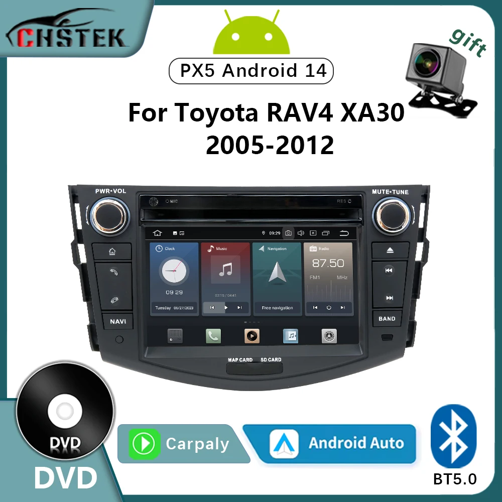 CHSTEK 7" Car Radio Android 14 For Toyota RAV 4 XA30 2005-2012 DVD Bluetooth CarPlay WIFI GPS Autoradio Stereo Navigation Audio
CHSTEK 7" Car Radio Android 14 For Toyota RAV 4 XA30 2005-2012 DVD Bluetooth CarPlay WIFI GPS Autoradio Stereo Navigation Audio