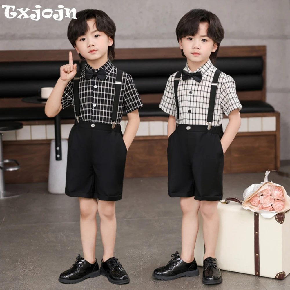 New Arrival Kids Plaid Overalls Sets 4 Pieces For Play,Summer Breathable Boys Jumpsuit Choir Performance,Children's Suit Set
New Arrival Kids Plaid Overalls Sets 4 Pieces For Play,Summer Breathable Boys Jumpsuit Choir Performance,Children's Suit Set
