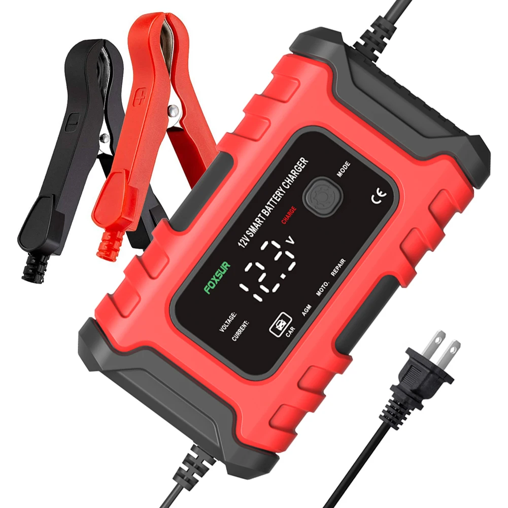 EU/US Fully Automatic Battery Charger 12V/6A Pulse Repair Maintenance LCD Display Smart Car Battery Charger For Gel Lead Acid
EU/US Fully Automatic Battery Charger 12V/6A Pulse Repair Maintenance LCD Display Smart Car Battery Charger For Gel Lead Acid