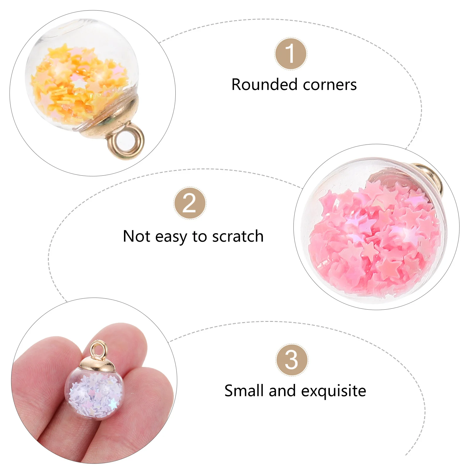 30Pcs Glass Ball Charms Five Star Pendants DIY Jewelry Making Hanging Accessories for Earrings Bracelet Necklace DIY Craft 
30Pcs Glass Ball Charms Five Star Pendants DIY Jewelry Making Hanging Accessories for Earrings Bracelet Necklace DIY Craft