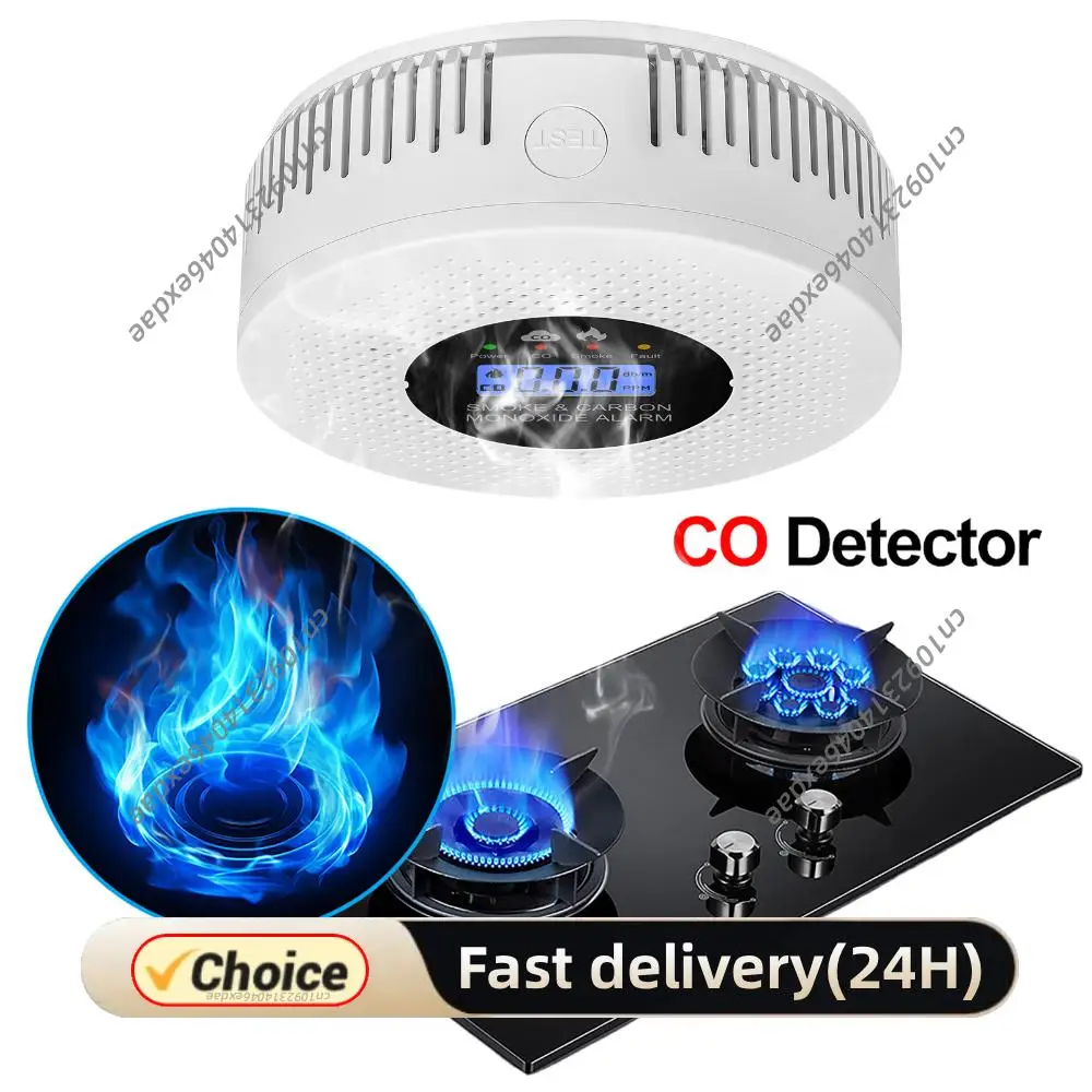 Детектор дыма и угарного газа с ЖК-дисплеем, сигнализация о дыме и CO, работает от батареек, для дома, прихожих, спален
Детектор дыма и угарного газа с ЖК-дисплеем, сигнализация о дыме и CO, работает от батареек, для дома, прихожих, спален