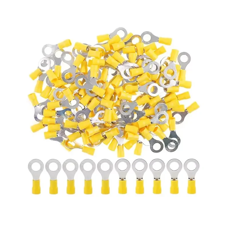 RV5.5-6 100PCS/Bag Insulated Ring Copper Cable Lug Terminals Tin-plated PVC Electric Wire Terminals
RV5.5-6 100PCS/Bag Insulated Ring Copper Cable Lug Terminals Tin-plated PVC Electric Wire Terminals